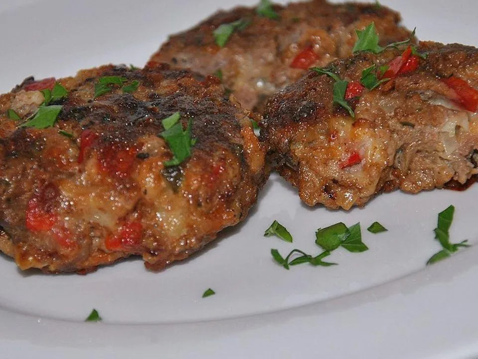 Paprika-Hacksteaks mit Biersauce 
